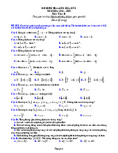 Đề kiểm tra giữa học kỳ 1 Toán 11 năm 2024 – 2025 sở GD&ĐT Bắc Ninh
