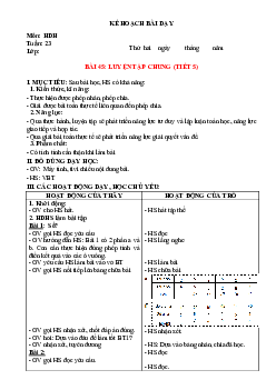 Giáo án buổi chiều môn Toán 2 sách Kết nối tri thức với (Cả năm) | Tuần 23