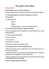 Câu hỏi trắc nghiệm Các phương pháp nghiên cứu môn học môn Lịch sử Đảng | Trường Đại học Thủy Lợi