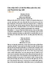 Cảm nhận khổ 4, 5 bài thơ Mùa xuân nho nhỏ của Thanh Hải hay nhất