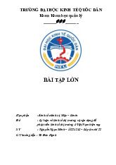 Lý luận về kinh tế thị trường và vận dụng để phát triển kinh tế thị trường ở Việt Nam hiện nay | Môn Kinh tế chính trị Mác-Lênin - Đại học Kinh Tế Quốc Dân