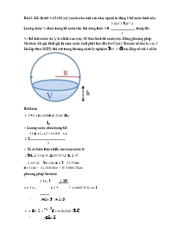 Báo cáo bài tập lớn môn Phương pháp tính | Đại học Bách khoa Thành phố Hồ Chí Minh