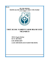 Thực hành Nghiệp vụ Kinh doanh Xuất Nhập Khẩu | Đại học Kinh tế kỹ thuật công nghiệp