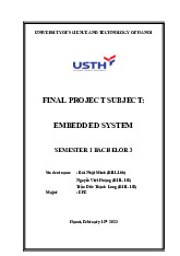 Final Project Report Môn Embedded System | Đại học Khoa học và Công nghệ Hà Nội