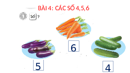 Giáo án điện tử Toán 1 Chương 1 Cánh diều: Các số 4,5,6