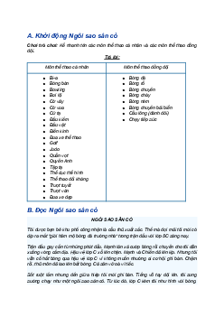 Giải SGK Tiếng Việt 5 trang 31 Bài 6: Ngôi sao sân - Kết nối tri thức (Tập 1)