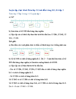 Giải SGK Toán lớp 3 trang 113, 114 Ôn tập chung tập 2 | Cánh diều