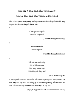 Thực hành tiếng Việt trang 19 | Soạn văn 7 Chân trời sáng tạo