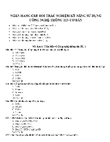 tai lieu_Kỹ năng sử dụng công nghệ thông tin cơ bản