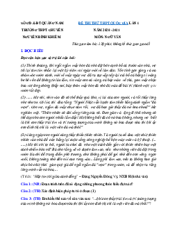 Đề thi thử THPT Quốc gia 2021 môn Ngữ Văn trường chuyên Nguyễn Bỉnh Khiêm, Quảng Nam lần 1 (có đáp án)