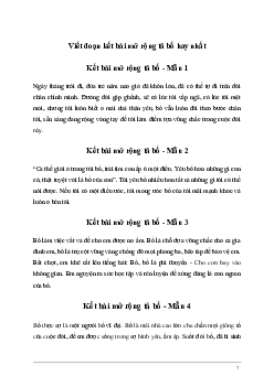 Kết bài mở rộng tả bố | Tập làm văn lớp 5