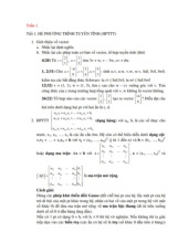 Bài tập Hệ phương trình tuyến tính môn Đại số tuyến tính | Trường Đại học Thủy Lợi