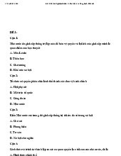 Bộ 10 đề trắc nghiệm môn Pháp luật đại cương| Trường Đại học Ngoại Thương