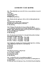 Trắc nghiệm con người và môi trường | Trường Đại học Bách khoa - Đại học Quốc gia Thành phố Hồ Chí Minh