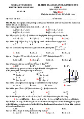Đề giữa học kỳ 1 Toán 10 năm 2024 – 2025 trường THPT Nguyễn Du – Thái Bình