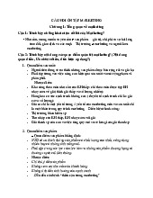 Tổng hợp câu hỏi ôn tập kiến thức chương 1-10 môn Marketing căn bản | Trường Đại học Thủy Lợi