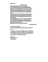 Câu hỏi và Đáp án về Bài Đọc "Rừng Cọ Quê Tôi" - Môn Ngữ Văn