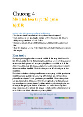 Chương 4 1 - Mô hình hoá thực tế hệ (ER)