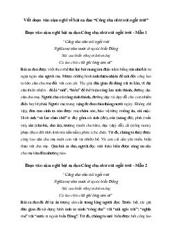 Văn mẫu lớp 6: Đoạn văn cảm nghĩ bài ca dao Công cha như núi ngất trời (7 mẫu) | Cánh diều
