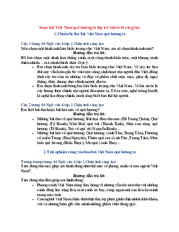 Soạn Ngữ văn 6 sách Chân trời sáng tạo (Tập 1) bài Việt Nam quê hương ta