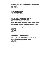 Đề Thi Di Truyền 1: Câu Hỏi và Giải Thích Chi Tiết | Đại học Y dược Huế