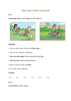 Giải Tiếng Anh lớp 3 Unit 9: Lesson Six | Family and Friends