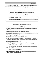 Đề cương chi tiết học phần môn chủ nghĩa xã hội khoa học