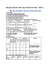 Bài tập cuối tuần Toán lớp 4 Kết nối tri thức - Tuần 5 - Toán 4