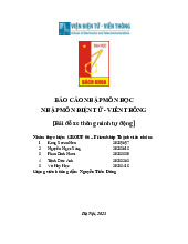 Báo cáo Tổng kết dự án bãi đỗ xe tự động môn Nhập môn Điện tử - Viễn thông | Trường Đại học Bách Khoa Hà Nội