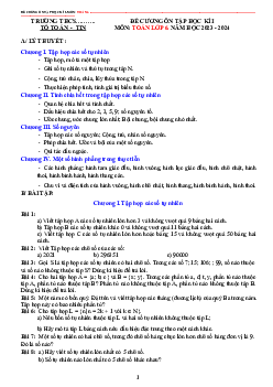 Đề cương ôn tập học kì 1 môn Toán 6 sách Kết nối tri thức với cuộc sống