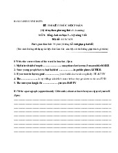 Đề thi kết thúc học phần môn Tiếng Anh cơ bản 3 - Khoa Tiếng Anh | Đại học Mở Hà Nội