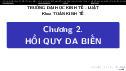 Bài giảng Chương 2. Hồi quy đa biến môn Toán kinh tế | Trường Đại học Kinh Tế - Luật, Đại học Quốc gia Thành phố Hồ Chí Minh