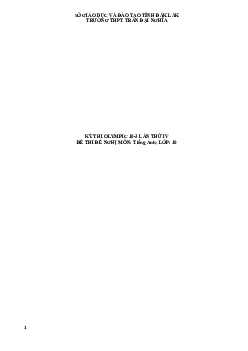 Đề thi Olympic 10 tháng 3 lần thứ 3 môn Tiếng Anh năm 2019 môn Tiếng Anh 10 THPT Trần Đại Nghĩa