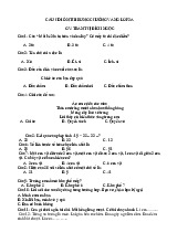Câu Hỏi Thi Rung Chuông Vàng Lớp 2A - Hoạt động trải nghiệm 2