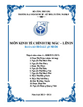 Báo cáo Thảo luận Nhóm Kinh Tế Chính Trị Mác - Lênin | Đại học Kinh tế kỹ thuật công nghiệp