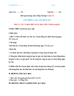 Bài 4 Tuần 29 Tiết 7 | Giáo án Tiếng Việt 2 học kì 2 | Chân trời sáng tạo