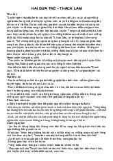 Phân Tích Tác Phẩm "Hai Đứa Trẻ" Của Thạch Lam (Khóa Học Văn học)