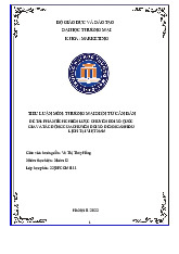Phân tích chiến lược chuyển đổi số quốc gia và tác động của chuyển đổi số đến du lịch tại Việt Nam | Bài thảo luận thương mại điện tử căn bản