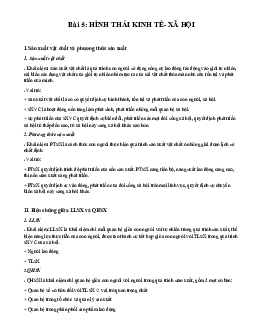 Bài 5: Hình thái kinh tế- xã hội
