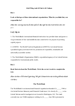 Giải Tiếng Anh 10 Unit 6: 6I Culture | Friends Global