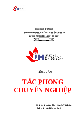 Tiểu luận: Tác phong chuyên nghiệp | Giao tiếp kinh doanh | Trường Đại học Công nghiệp TP.HCM