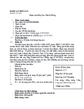 Bệnh Án Sản Khoa | Y tế - Sức khỏe