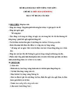Chủ đề 31: Biển đảo yêu thương | Bài 3 | Giáo án Tiếng Việt 1 bộ sách Chân trời sáng tạo