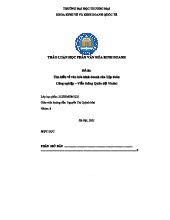 Thảo luận học phần VĂN HÓA KINH DOANH - Nhóm 8 - 2123BMGM