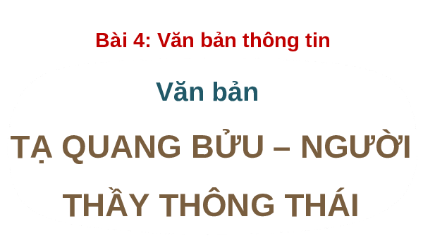 Giáo án điện tử Ngữ văn 11 Bài 4 Cánh diều: Tạ Quang Bửu – người thầy thông thái