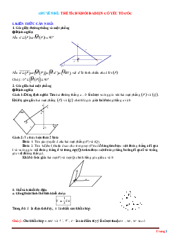 Chuyên Đề Thể Tích Khối Đa Diện Có Yếu Tố Góc Ôn Thi Tốt Nghiệp THPT Có Đáp Án Và Lời Giải