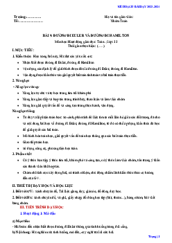 Bài 9: Đường đi Euler và đường đi Hamilton | Giáo án Chuyên đề Toán 11 Kết nối tri thức