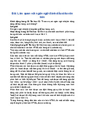 Giải SGK Tin học 12 Cánh diều Bài 1: Làm quen với ngôn ngữ đánh dấu siêu văn bản