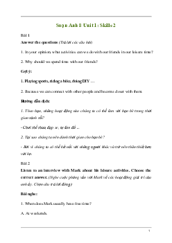 Giải Tiếng Anh 8 Unit 1: Skills 2 | Kết nối tri thức
