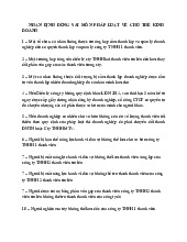Lý thuyết nhận định đúng sai môn Pháp luật về chủ thể kinh doanh  | Trường Đại học Luật, Đại học Quốc gia Hà Nội